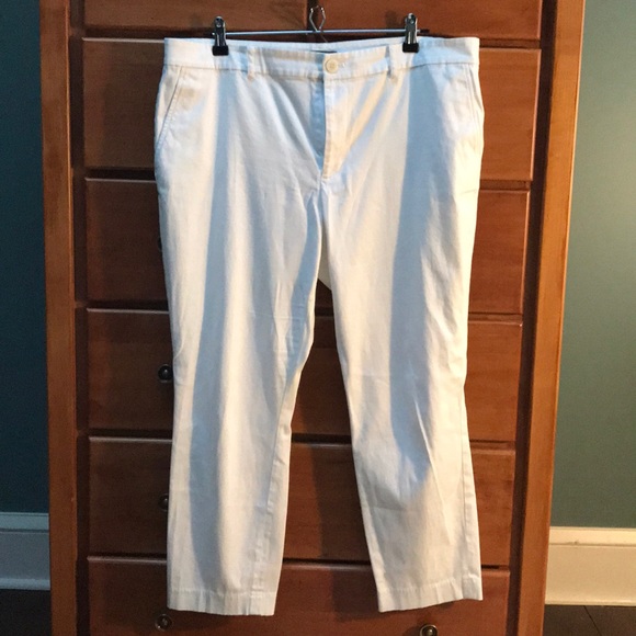 Ralph Lauren White Crop Pants - Picture 1 of 3